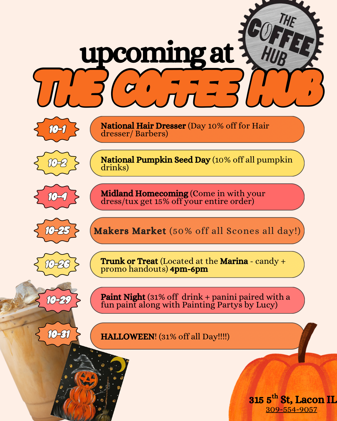 Coffee Hub October Specials